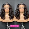 13x4 Body Wave Lace Front Bob Wig HD Invisible Human Hair Wigs for Black Women Pre Plucked Glueless Natural Hairline Brazilian Virgin Hair With Baby Hair Bleached Knots 150% Density 14 Inch view 3