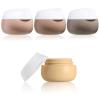 TSA Approved Travel Size Containers for Toiletries, Gemice Silicone Jars, Leak-proof Travel Accessories with Lid for Cosmetic Makeup Face Body Hand Cream (4 Pieces) (Apricot) view 1