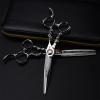 6.0 Inch Hair Cutting Scissors Set, Professional Shears Cutting &Thinning Scissors Kit, 440C Japanese Stainless Steel, with Free Black Leather Case, Retro Style, for Men/Women/Kids/Salon and Home view 1