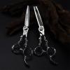 6.0 Inch Hair Cutting Scissors Set, Professional Shears Cutting &Thinning Scissors Kit, 440C Japanese Stainless Steel, with Free Black Leather Case, Retro Style, for Men/Women/Kids/Salon and Home view 3