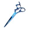 6.0 Inch Hair Cutting Scissors Set, Professional Shears Cutting &Thinning Scissors Kit, 440C Japanese Stainless Steel, with Free Black Leather Case, for Men/Women/Kids/Salon and Home(Blue) view 2