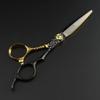 Professional Hair Cutting Shears, 6 Inch Professional Japan 440c Steel Scissor Gold Black Hair Scissors Haircut Thinning Barber Cutting Shears Hairdresser Scissors (Color : Set) view 4