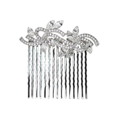 Faship Gorgeous Clear Rhinestone Crystal Floral Hair Comb
