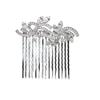 Faship Gorgeous Clear Rhinestone Crystal Floral Hair Comb view 1