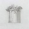 Faship Gorgeous Clear Rhinestone Crystal Floral Hair Comb view 2