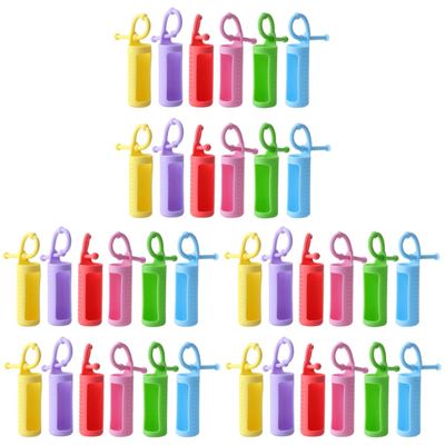 Healifty 36pcs Silicone Protective Cover for Essential Oil Bottles Bottle Protector for Aromatherapy Oils Leakproof Travel