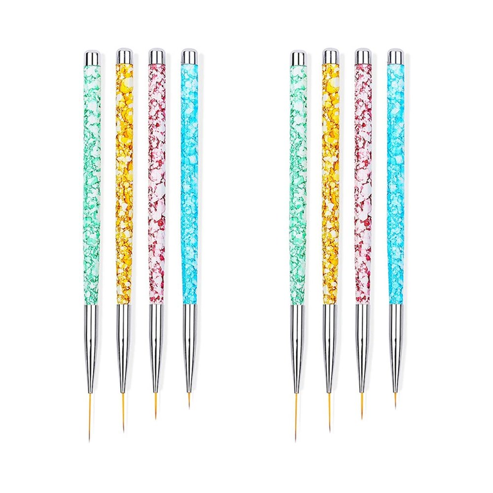 FOMIYES 8 Pcs Nail Art Liner Brush Set Line for Nails Detail Paint Brush for Molding Drawing