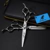 6.0 Inch Hair Cutting Scissors Set, High End Shears Cutting and Thinning Scissors Kit, Japanese Stainless Steel, with Free Black Leather Case, Knife Head Carving, for Men/Women/Kids/Salon and Home view 1