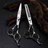 6.0 Inch Hair Cutting Scissors Set, High End Shears Cutting and Thinning Scissors Kit, Japanese Stainless Steel, with Free Black Leather Case, Knife Head Carving, for Men/Women/Kids/Salon and Home view 4