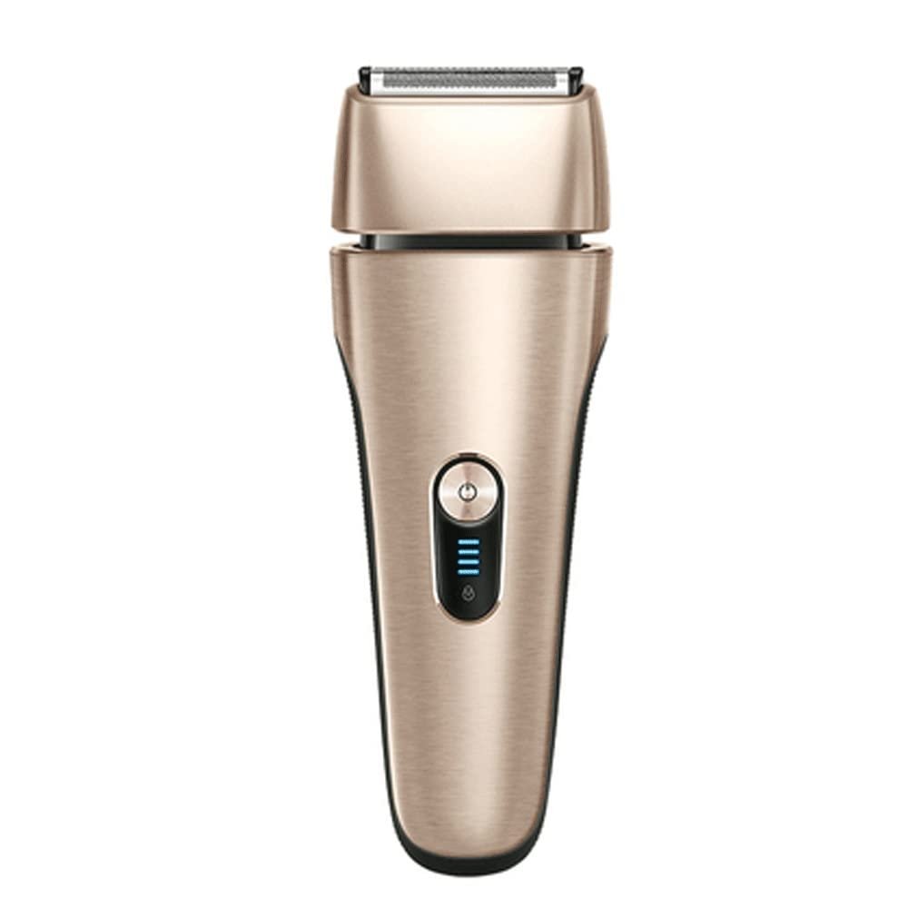 Feilx Foil Shaver, Men's Electric Razor, Electric Shaver,Rechargeable, Wet & Dry for Grooming, Cleaning (Color : Gold)