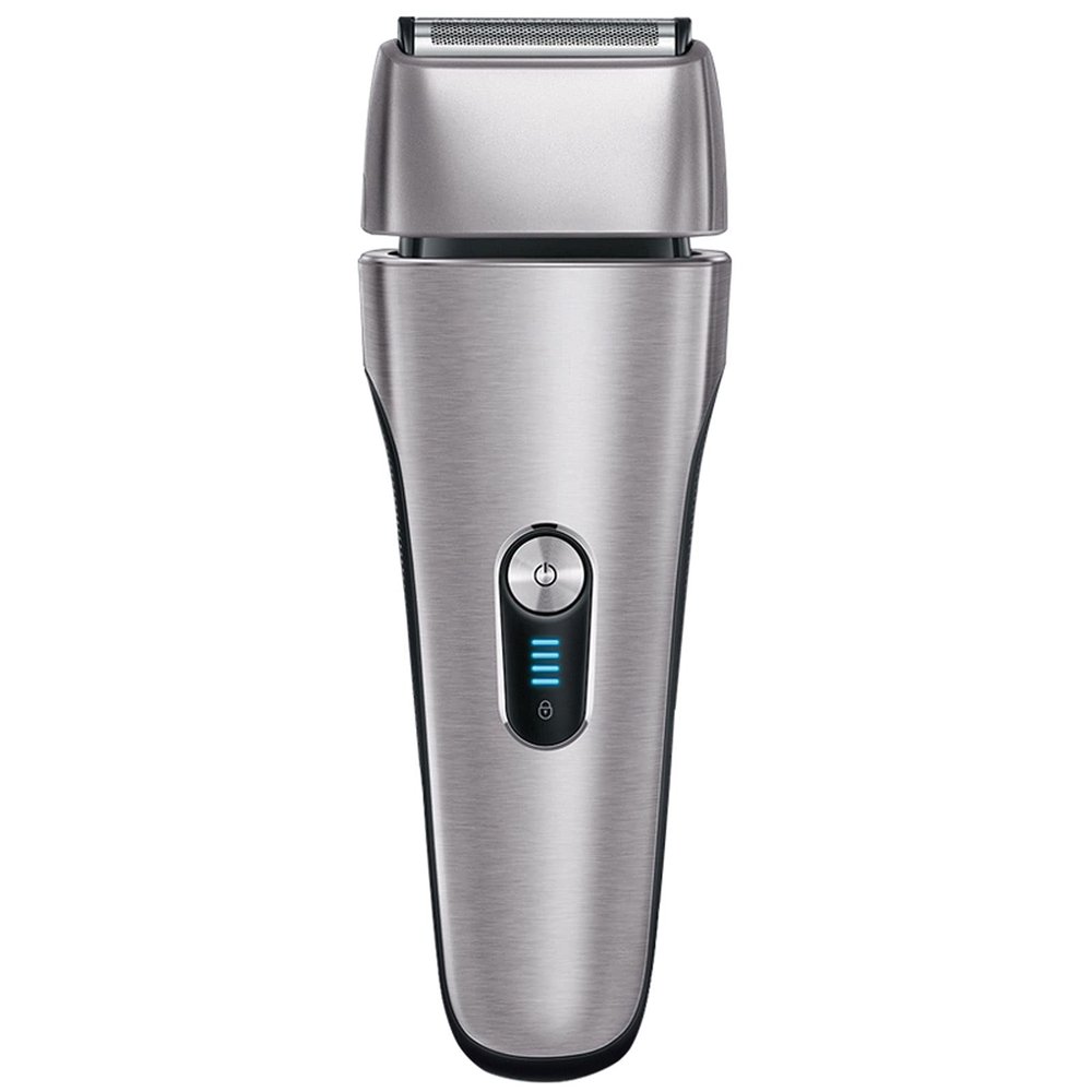 Feilx Foil Shaver, Men's Electric Razor, Electric Shaver,Rechargeable, Wet & Dry for Grooming, Cleaning (Color : Silver)