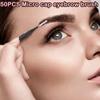 50 Pcs Multifunctional Eyebrow Spoolie Brush Set - 2 Size Micro Lamination & Lash Mascara Brush Comb for Eyelash Lift Extensions & Brow Clean (White,Black) view 2
