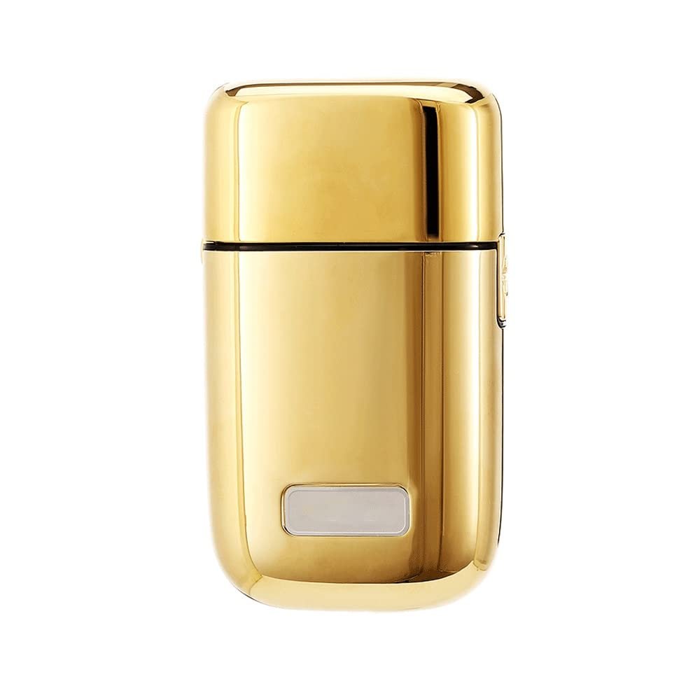 Feilx Men's Foil Shaver,Electric Shaver, Multifunctional Removable Cutter Head Rechargeable Electric Foil Shaver for Grooming, Cleaning (Color : Gold)
