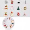Mesiyun 3D Nail Christmas Tree Studs Nail Art Elk Santa Snowflake Decoration Snowman Xmas Charms Metal Rivets DIY Craft Manicure 24 Pcs view 2