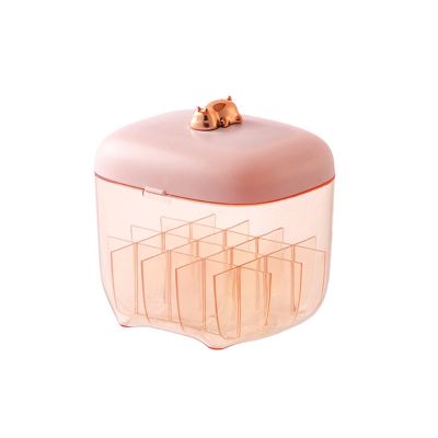 BLYWO GUIPAIHAI 20 Slots Lipstick Storage Box with Lid Desktop Space-Saving Dresser Cosmetics Display Case (Color : Pink)