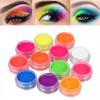 12 Colors Nail Art Fluorescent Powder Colorful Nail Neon Glitter Pigments Dust Makeup Eyes view 2