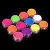 12 Colors Nail Art Fluorescent Powder Colorful Nail Neon Glitter Pigments Dust Makeup Eyes view 3