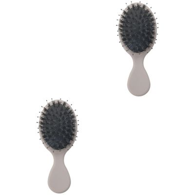 Healifty 2pcs Detangler Hair Brush Massage Comb for Scalp Hair Comb Gua Sha Portable for Women Ladies