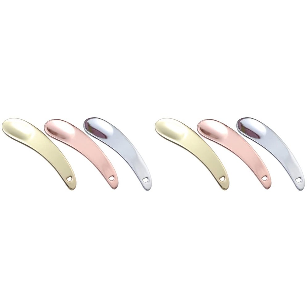 FOMIYES 6pcs Eye Cream Scoop Zinc Alloy Makeup Spatulas for Facial Cream Lotions Masks Convenient for Beauty Sampling