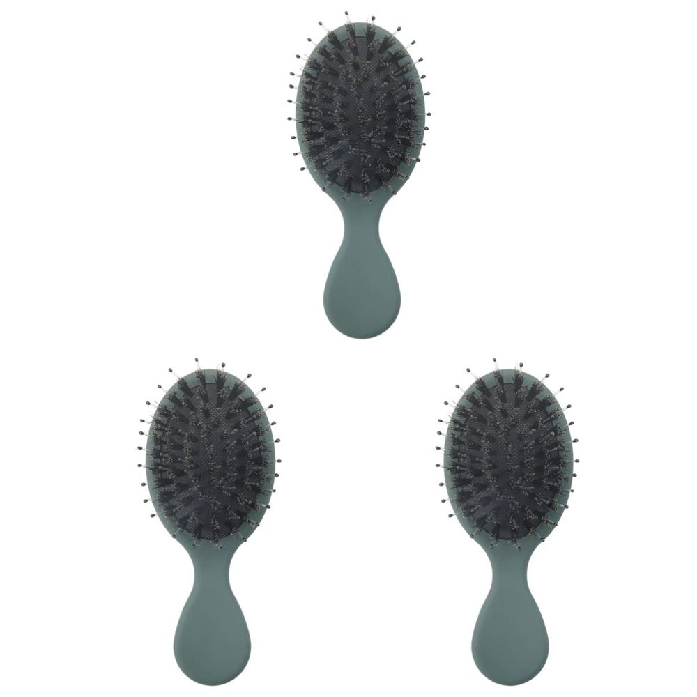 Healifty 3pcs Comb Pig Bristle Hair Comb Detangling Massage Hair Straightening for Ladies