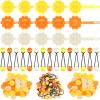 72 Pcs Hair Accessories Set - Self Hinge Barrettes, Bows, Flowers, Plastic Clips for Baby Girls, Toddlers (Orange, Red, Yellow, White) view 1