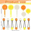 72 Pcs Hair Accessories Set - Self Hinge Barrettes, Bows, Flowers, Plastic Clips for Baby Girls, Toddlers (Orange, Red, Yellow, White) view 2