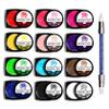 QIUFSSE 12 Colors Sculpture Painting Set, 3D Nail Art Set with Carved Painting Pen, Salon Creative DIY Gel Nails view 1