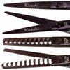 Kissaki Hair Scissors Black Cherry Titanium Futasuji 6.0 inches Hair Cutting Shears and Ishizuki 11 Tooth Chunker Thinning Shears Matching Combo view 3