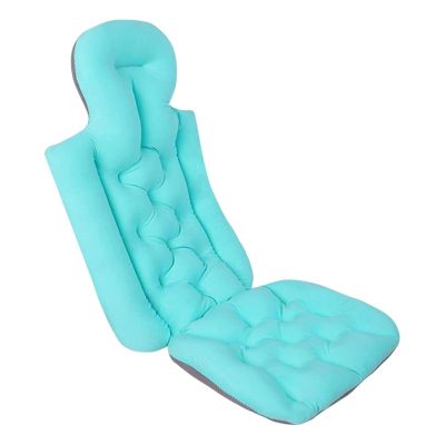 Gralara Bath Pillow, Spa Pillow with Back and Headrest Cushion,Spa Bathtub Pillow for Tub Head Neck Shoulder Back Support with 10 Non-Slip Suction Cups, Blue