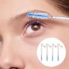 LALAFINA 4pcs Eyelash Brush with Tube, Mascara Wand Tube Set Diamond Empty Mascara Eye Makeup Tool with Girls, Blue view 3