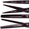 Kissaki Hair Scissors Black Cherry Titanium Futasuji 6.0 inches Hair Cutting Shears and Ishizuki 60 Tooth Blending Thinning Shears Matching Combo view 3