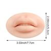 2 Pieces 3D Tattoo Practice Lips Module Open Mouth with Teeth, Soft Silicone Realistic Tattoo Fake Skin, Microblading Practice Skin for Semi Permanent Make Up Supplies (2pcs, Beige) view 2
