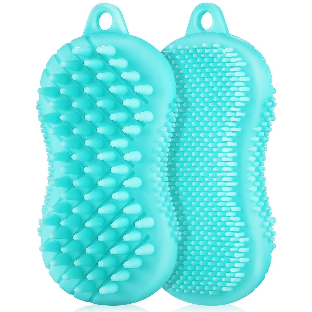 2pcs Silicone Brush Bath Scrubber Shower Brush Silicone Body Brush Body Scrubbers for Use in Shower Body Scrubber Brush Silicone Body Cleaning Brush Silicone Shower Scrubber