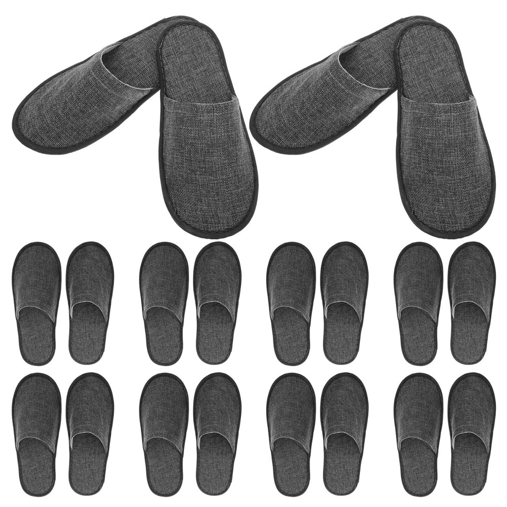 20pcs Disposable Non-slip Slippers for Hotel and Travel Lightweight Portable Indoor Footwear Comfortable Design for Men and Women