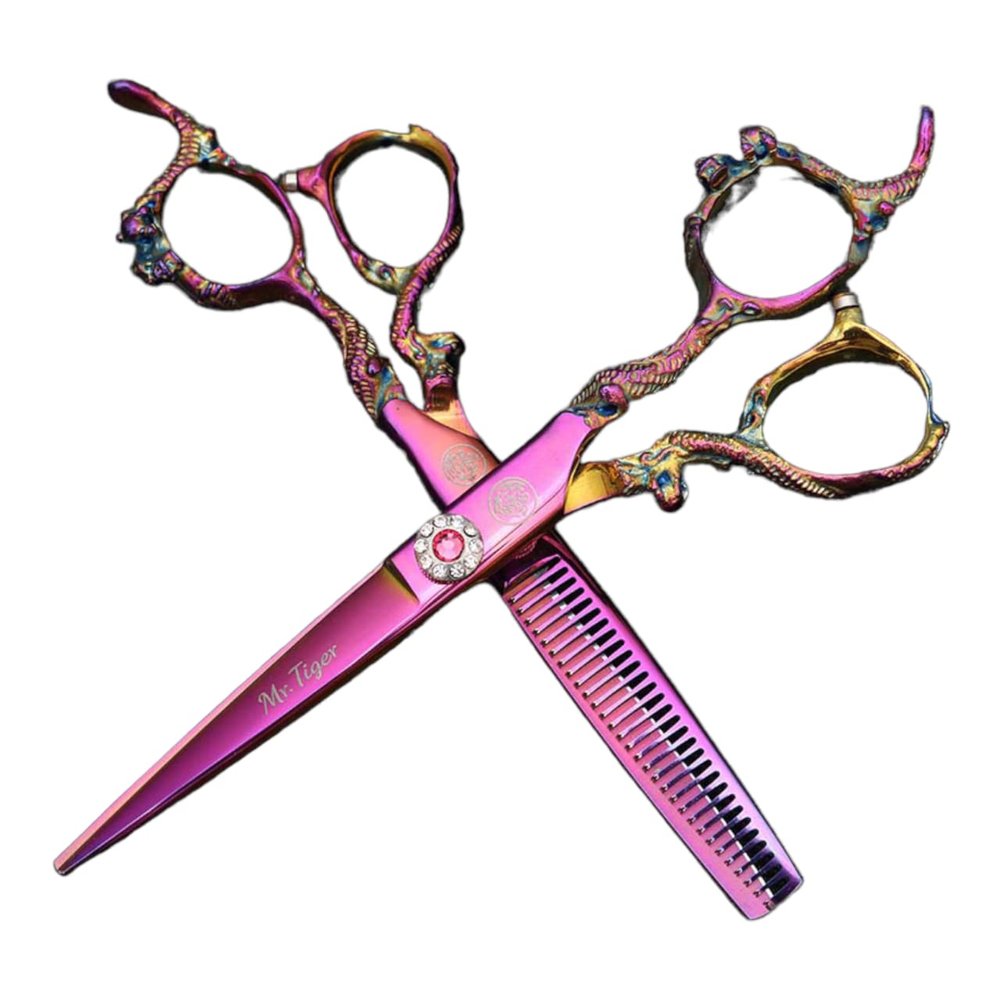 4-Piece 2022 Professional Hairdressing Shear Set, Japan 440c, Right-Hand Razor Edge Barber Shears, Made of Japanese Stainless Steel
