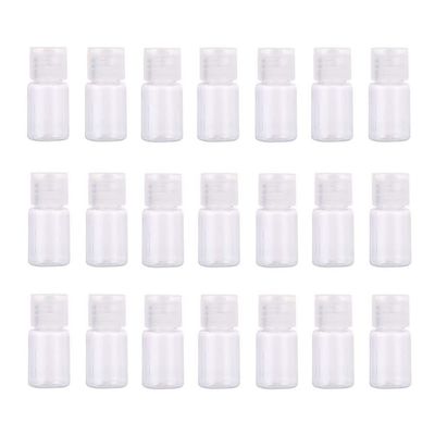 24PCS 5ml Travel Size Empty Clear Plastic Sample Bottle Container with Flip Cap Refillable Makeup Cosmetic Toiletry Containers Vial Jar Pot for Lotion Cream Shampoo Shower Gel Essential Oil