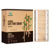 Bamboo Cotton Swabs - 1000 Count - Pointed & Spiral Heads- 100% Biodegradable Cotton Buds | Natural & Sustainable Makeup Remover | Organic Cotton Heads | FSC Certified and PETA Approved. view 1