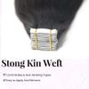 100G Tape in Hair Extensions Yaki Straight Tape in Human Hair Extensions 4C for Black Women 40Pcs Double Sided Seamless Skin Weft Tape on Hair Pieces InvisibleTape ins 18 Inch for Short Hair view 3