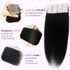 100G Tape in Hair Extensions Yaki Straight Tape in Human Hair Extensions 4C for Black Women 40Pcs Double Sided Seamless Skin Weft Tape on Hair Pieces InvisibleTape ins 18 Inch for Short Hair view 4