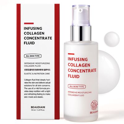 BEAUDIANI Infusing collagen concentrate fluid (1.69 fl. oz), firming lotion, collagen intensive care, anti-wrinkle, daily skincare, skin tightening, face moisturizer, nourishing, hydrating