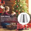 KALLORY 16pcs Tie Rings Hair Teeth Girl for Cuffs Silver Holder High Buckles Girls Metal Ring Punk with Circle Long Use Cuff Barrette Ponytail Plastic Gold Fashion Simulation Headwear view 3