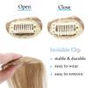 SEGO Side Bangs Clip in Bangs 100% Real Human Hair 10 inch 2PCS French Bangs Wave Fringe Swept Natural look Hair Piece 15g/Pcs/Dark Blonde view 3