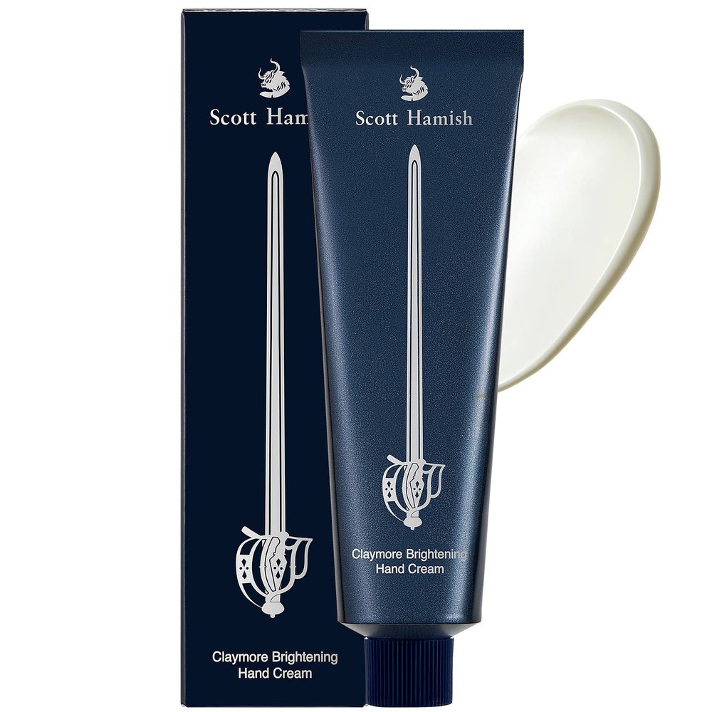 Scott Hamish Claymore Radiance Hand Cream - Hand Moisturizer for Dry, Cracked Hands with Shea Butter & Milk Thistle  Non Greasy Velvet Finish - Bergamot Mandarin and Musky Scent, 1.69oz.