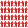 16PCS 8" Large Glitter Cheer Bows for Cheerleaders, CN Sparkly Hair Bows with Elastic Hair Ties Accessories for Teens Girls Women Cheerleading Softball Competition Sports view 1