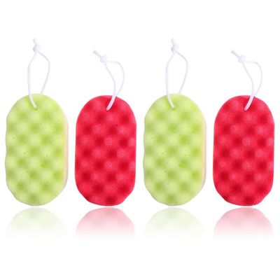 Beavorty 4pcs Wear-Resistant Bath Scrubbers Portable Body Exfoliating Sponges for Adults Soft Mesh Shower Sponges for and Gentle Cleaning for Relaxing Bath