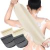 Moukeren Exfoliating Back Scrubber with Handles 4 Pack Nylon Back Exfoliator Extended Length Washers Scrubbers Stretchable Pull Strap Exfoliating Washcloth(Grey, Cream White) view 1