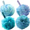 LIFKOME Set of 4 Body Puff Bath Sponges Couples Bathing Ball Loofahs Exfoliating Body Sponge for Women Men view 1