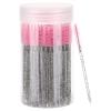 100 Pcs Disposable Eyelash Brush, Mascara Wands Makeup Brushes Applicators Kits for Eyelash Extensions, Eyebrow Brush with Container (Pink, Black) view 1