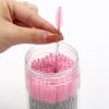 100 Pcs Disposable Eyelash Brush, Mascara Wands Makeup Brushes Applicators Kits for Eyelash Extensions, Eyebrow Brush with Container (Pink, Black) view 4