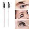 100 Pcs Disposable Mascara Wands, Crystal Eyebrow Spoolies Brush for Eyelash Extensions, Lash Brushes with Container (Black, Pink) view 2